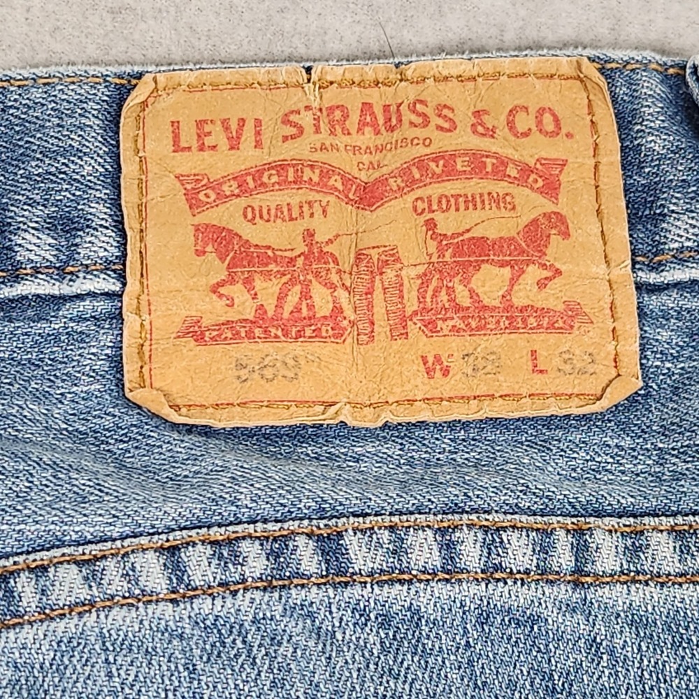 Levis Jeans 38x32 Blue 569 Loose Straight Wide Leg Baggy Fade Street Skater - Picture 4 of 14